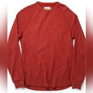 NWT Taylor Stitch, The Heavy Bag Waffle Crewneck, Engine Red, Medium 40